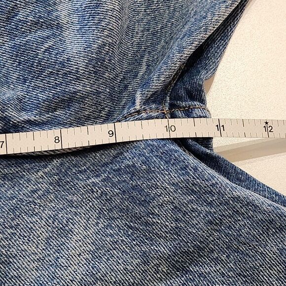 Levi's Premium Wedgie Fit Denim Jeans Blue Raw Hem High Waist Ankle Women's 24 - Picture 10 of 11